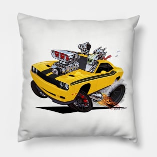 top banana yellow Challenger HELLCAT Pillow