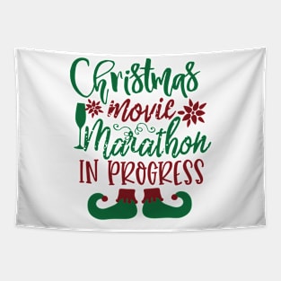 Christmas Movie Marathon In Progress Tapestry