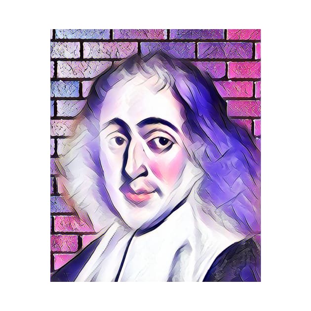 Baruch Spinoza Pink Portrait | Baruch Spinoza Artwork 7 by JustLit