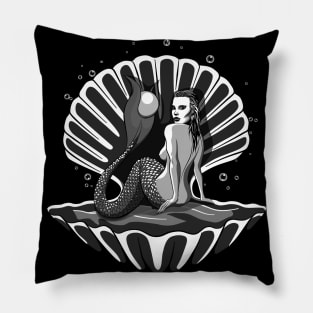 Mermaid - shell and pearl Pillow