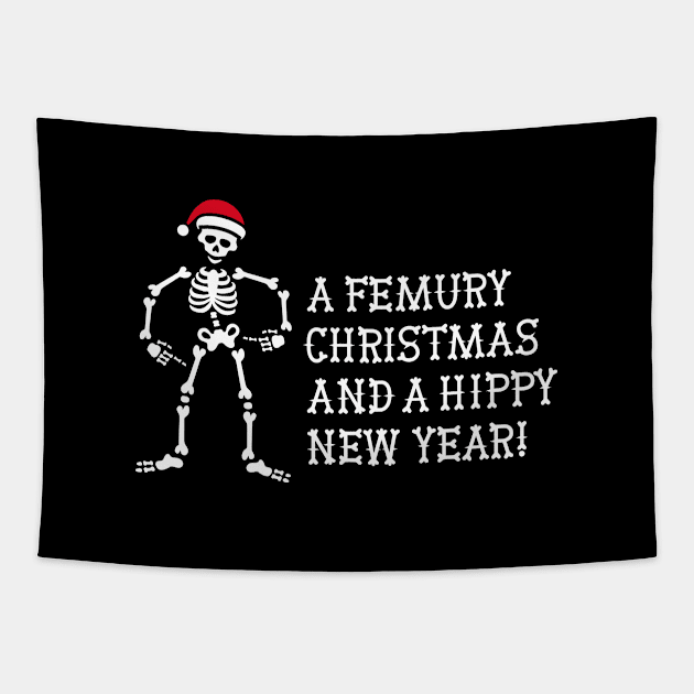 Funny rad tech puns femury Christmas hippy Xmas Tapestry by LaundryFactory