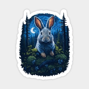 Giant rabbit in the forest Magnet