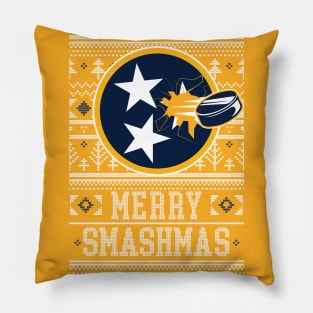 Nashville Predators Merry Smashmas Ugly Christmas Design Pillow