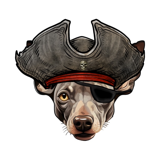 Funny Pirate Hairless Terrier Dog by whyitsme