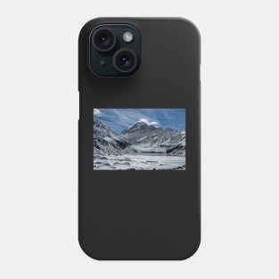 Aoraki/Mt Cook above Hooker Lake Phone Case