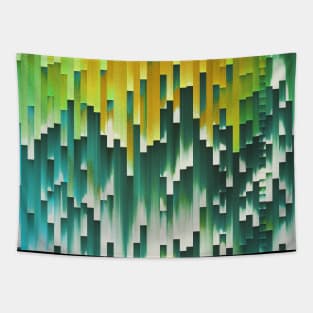 Autumn Leaves Glitch Contemporary Artwork Tapestry