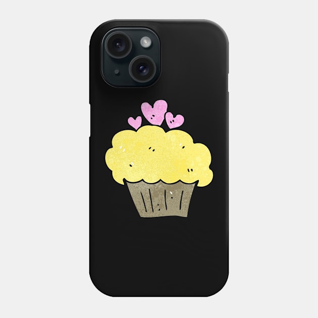 Heart Yellow Cupcake Sweet Dessert Love Sugar Food Foodie Cute Funny Happy Sarcastic Gift Phone Case by EpsilonEridani