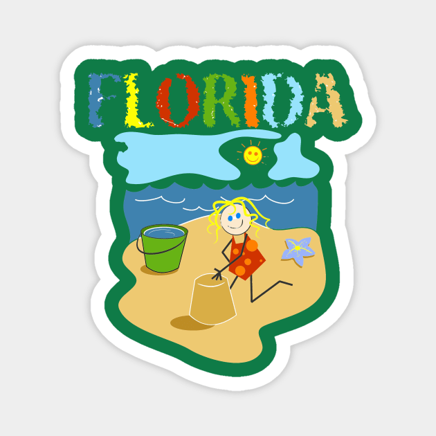 Florida Beach Magnet by focusLBdesigns