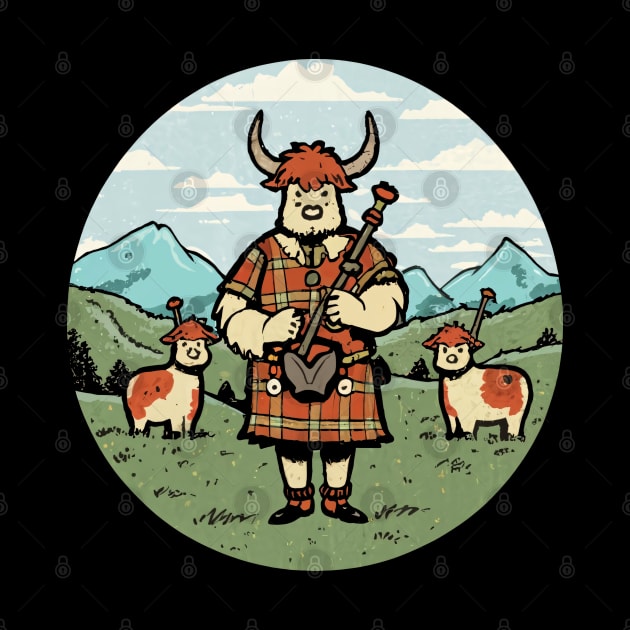 Highland Cows' Kilted Bagpipes Performance by SimpliPrinter