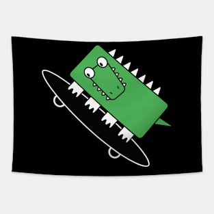 alligator on the skateboard Tapestry