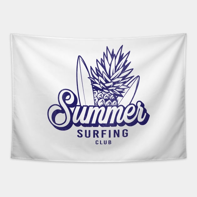 Summer Surfing Club Tapestry by PowelCastStudio