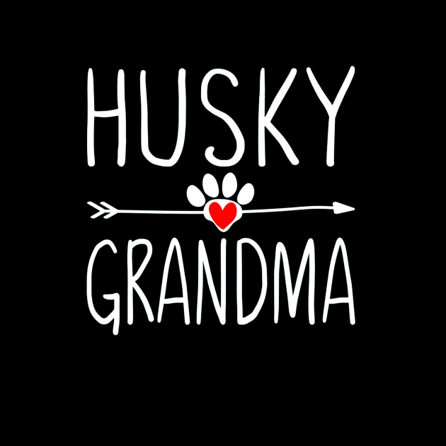 Husky Grandma T Shirt Womens Funny Dog Lover by lohstraetereva