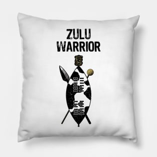 Zulu Warrior Shield Cow Hide Spear Knobkerrie South Africa Pillow