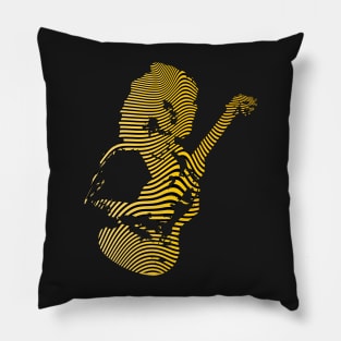 Rock Guitarist - Guitarist Abstract Art - Guitar Player Pillow