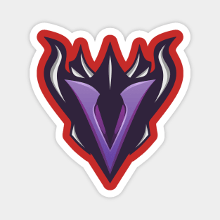 E-sport Logo | V Letter For Esport Team / Tshirt etc (Purple) Magnet