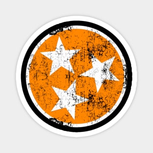 3 Star Tn Orange And White Tennessee State Flag Magnet