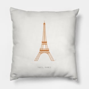 Paris Eiffel Tower Vintage Aesthetic Pillow