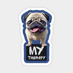 Just My Emotional Support Pug Magnet