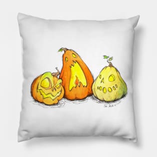 Ink Jack-O-Lanterns Pillow