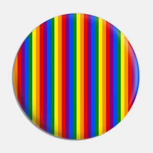 Mini Vertical Gay Pride Rainbow Beach Stripes Pin