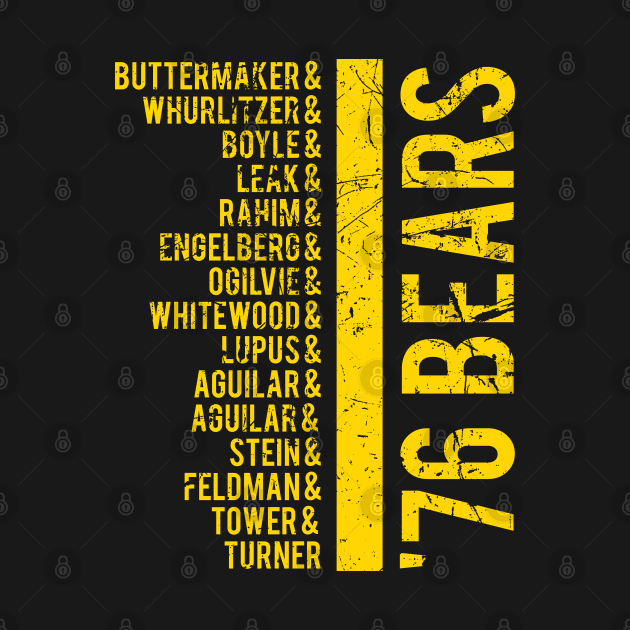 '76 Bears Lineup by PopCultureShirts