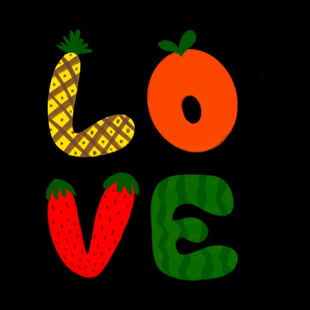 Love alphabet fruit by Subspace Balloon