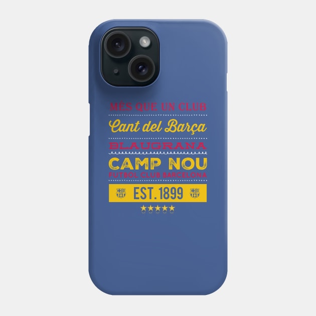 Mes Que Un club Phone Case by InspireSoccer