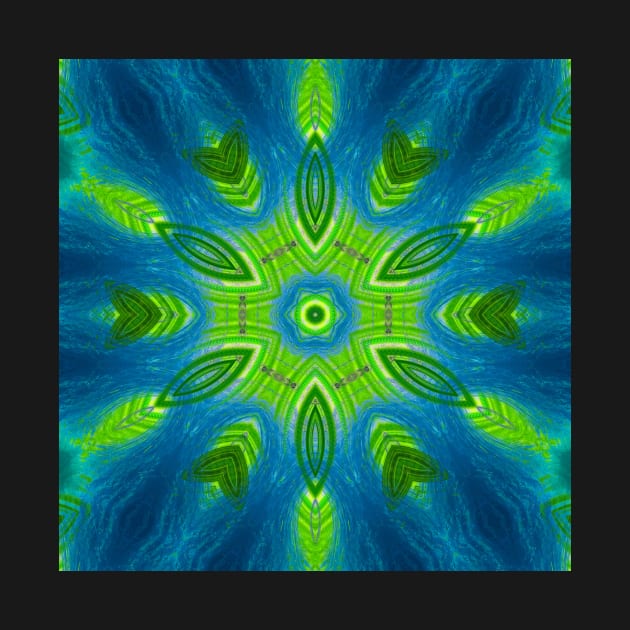 blue and green kaleidoscope by poupoune