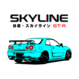 Skyline GTR (Cyan 3D) T-Shirt