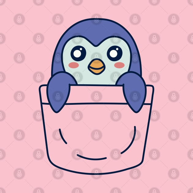 Penguin In Pocket Kawaii Bird Lover by Cuteness Klub