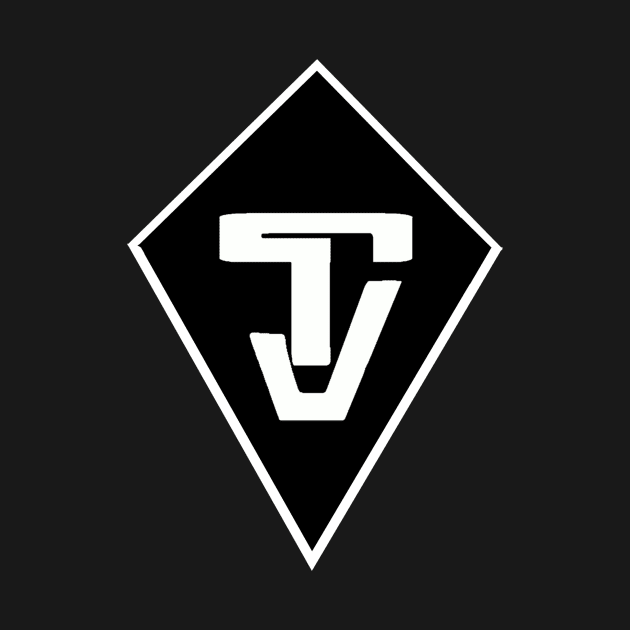 "TJ" Tyler Jones Black and White Logo by AustinFouts