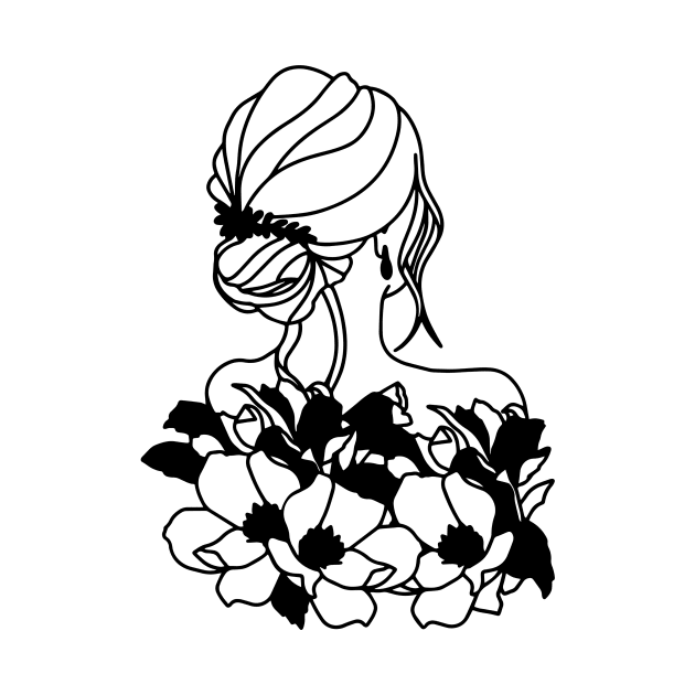 Minimalist floral woman by Vintage Dream