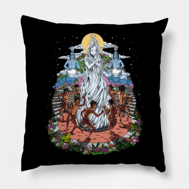 Ayahuasca Ceremony Pillow by underheaven