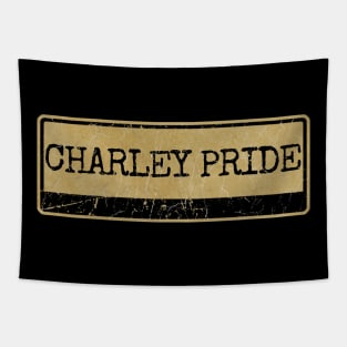 Aliska text black retro - Charley Pride Tapestry