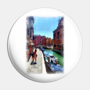 Love on the streets of Venice, Italy Pin