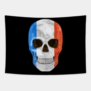 France Flag Skull - Gift for French With Roots From France Tapestry