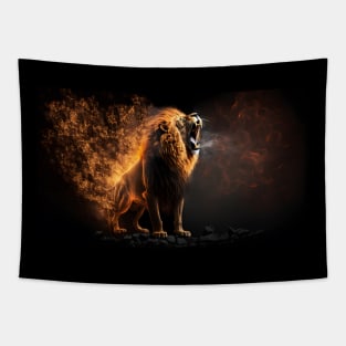 Roaring lion, generative ai Tapestry