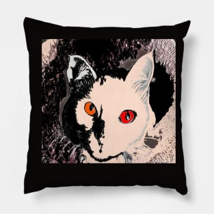 gato blanco Pillow