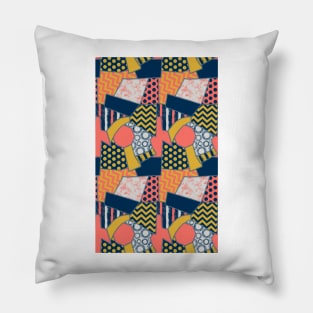 crazy quilt limited palette Pillow