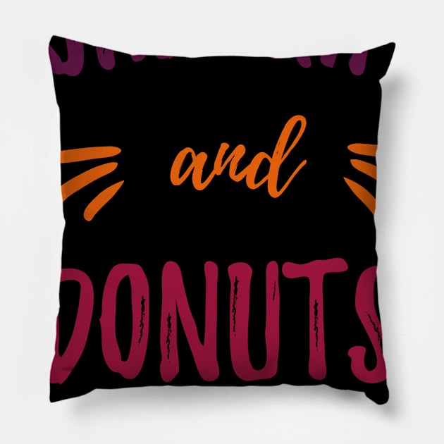 Roadtrips and Donuts is all I need Traveler Gift Pillow by MrTeee