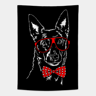 Cute Australian Kelpie dog portrait Tapestry