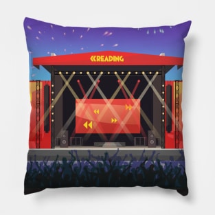 Reading Festival Music Stage, Berkshire England Pillow