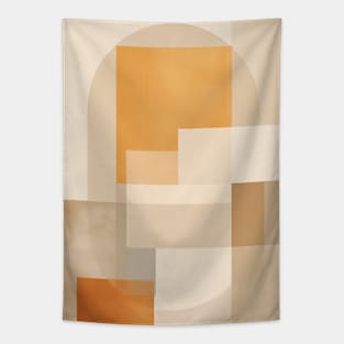 Boho Neutral Warm Abstract Shapes Tapestry