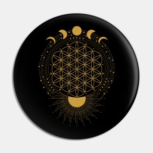 Flower Of Life | Sun and Moon Pin