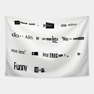 Bunny Lebowski Ransom Note Big Lebowski Tapestry