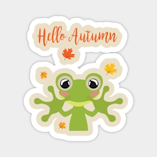 Little Frog Happy Autunm - Fall Begins Magnet