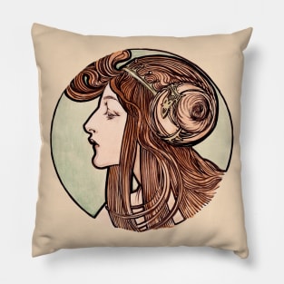 Alphonse Mucha Stained glass window Pillow