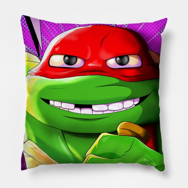 TMNT Mutant Mayhem Turtle I'm Awesome! Pillow by nicitadesigns