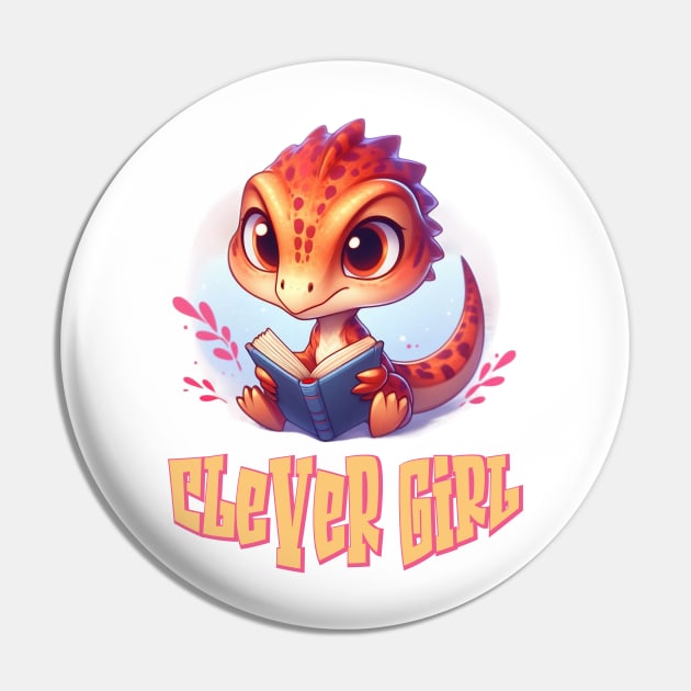 Cute Velociraptor Clever Girl Illustration Pin by Dmytro