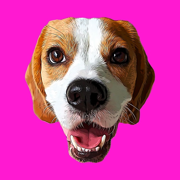 Beagle Head for Beagle Dog Lovers by Elarex